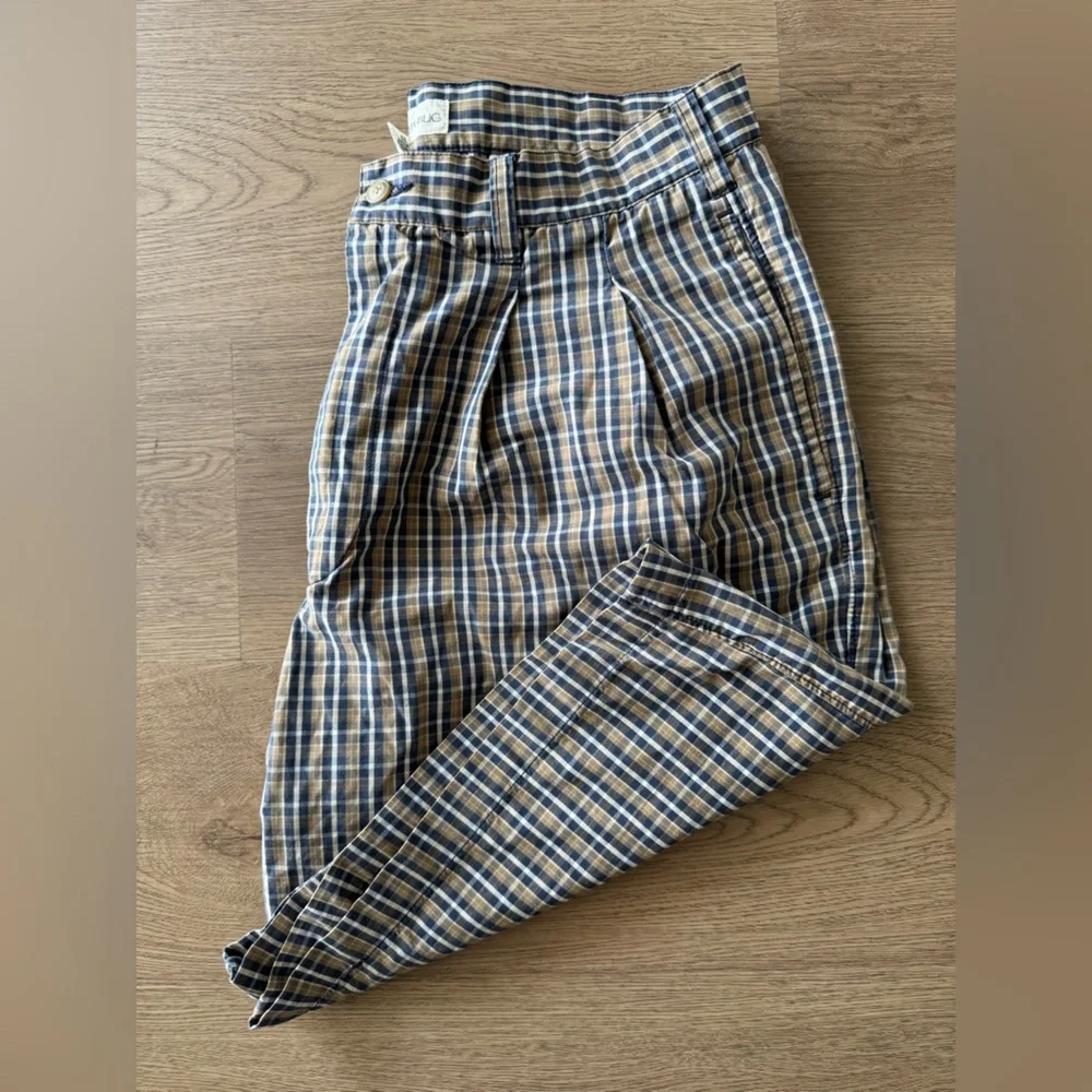Vintage Banana Republic 100% Cotton Men's Checkered Plaid Shorts Size 33
